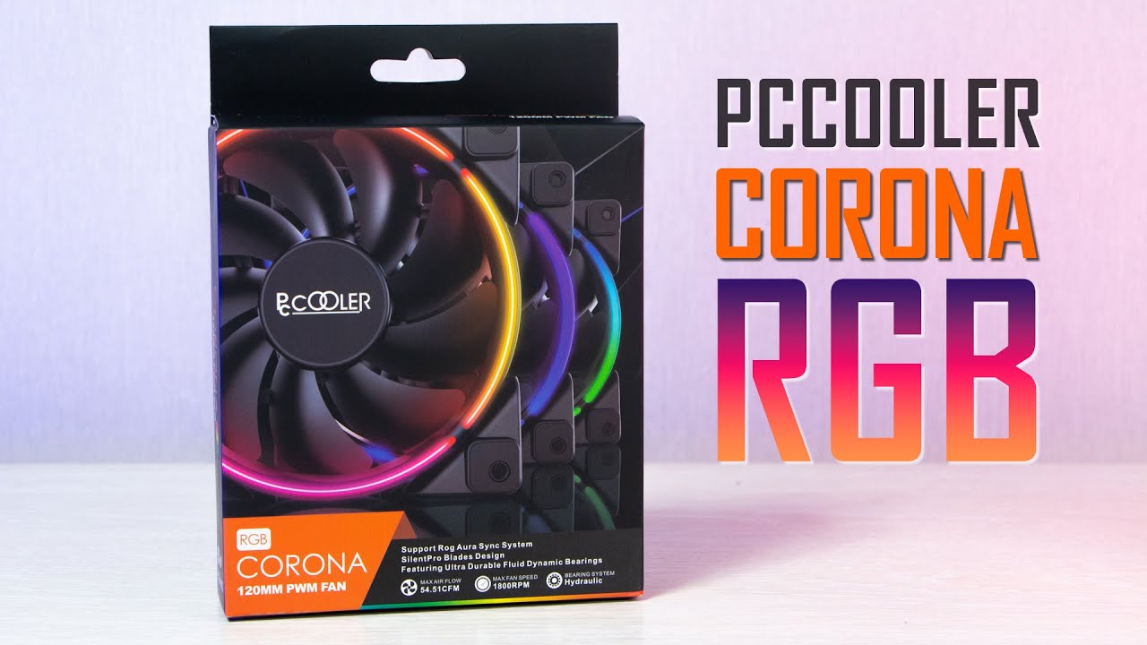 PCCooler Corona RGB - підсвічування на 16 млн. кольорів і синхронізація. Огляд вентилятора